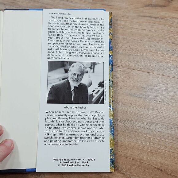 🔺️All I Really Need to Know I Learned in Kindergarten; Uncommon Thoughts...Book - Picture 4 of 4